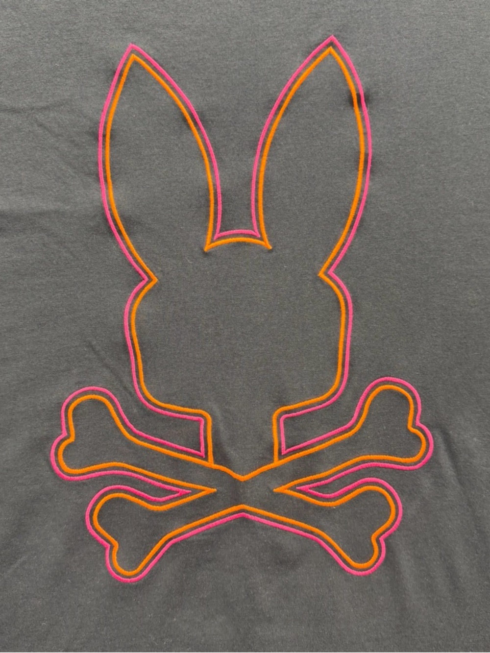 Psycho Bunny Black Short Sleeve T-shirt Pink/Orange Embroidered Logo Size 4XLT - Picture 8 of 8